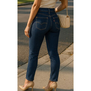 Levi’s 505 Straight Leg Jeans Classic Americana Dark Wash Y2K Revival Fit 90s